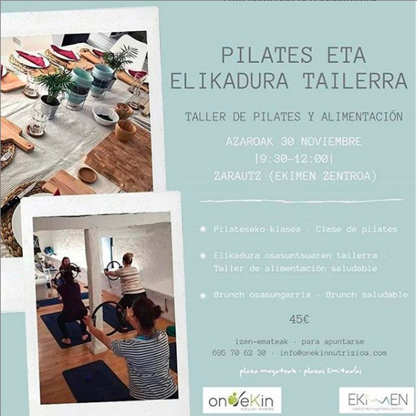 Taller de Pilates y nutrición